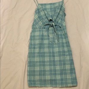 Blue and white plaid